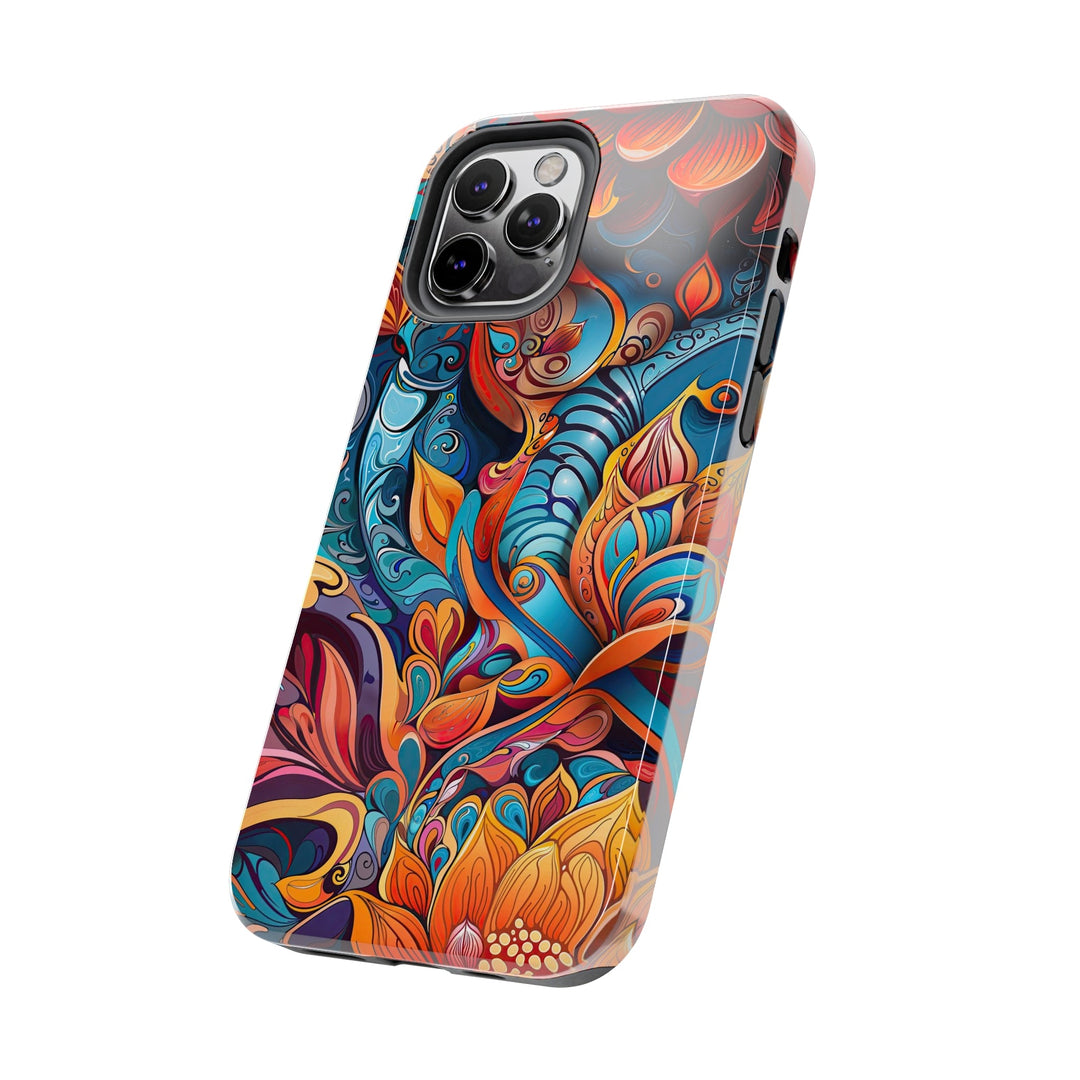 Vibrant Floral Whirls - Tough Phone Case - Phone Case - g(0D·IO) - iPhone 13 Mini - -