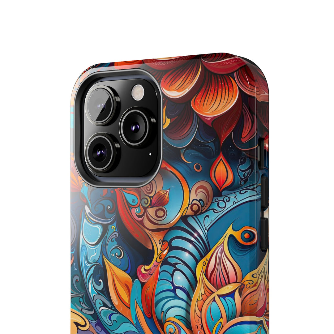 Vibrant Floral Whirls - Tough Phone Case - Phone Case - g(0D·IO) - iPhone 13 Mini - -