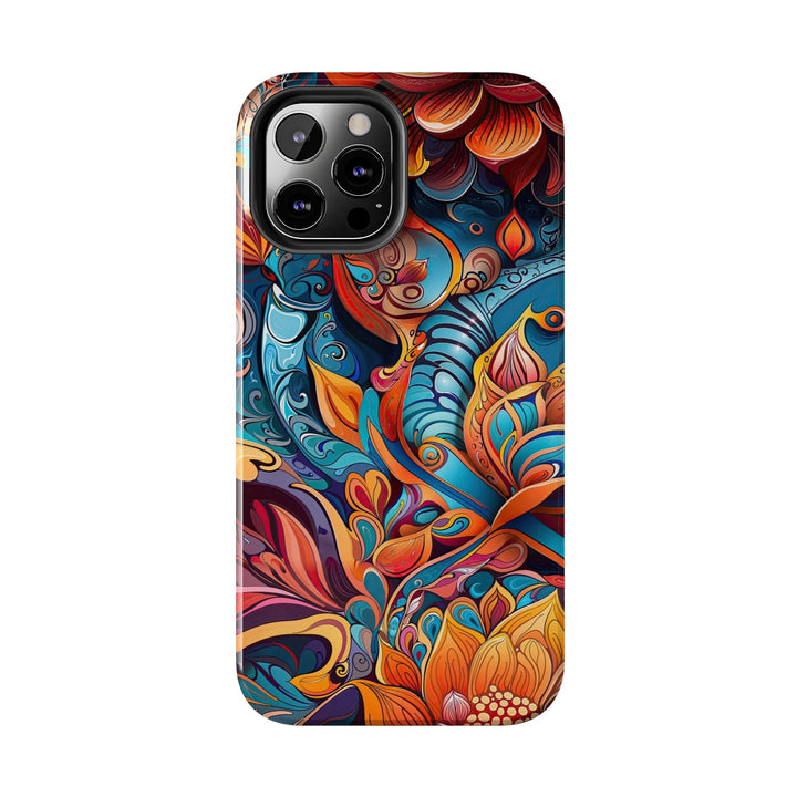 Vibrant Floral Whirls - Tough Phone Case - Phone Case - g(0D·IO) - iPhone 13 Mini - -