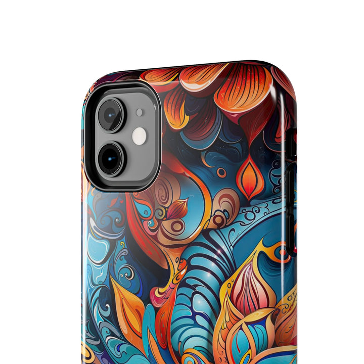 Vibrant Floral Whirls - Tough Phone Case - Phone Case - g(0D·IO) - iPhone 13 Mini - -