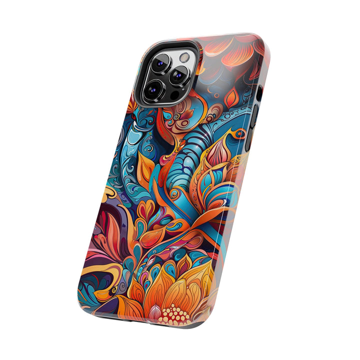 Vibrant Floral Whirls - Tough Phone Case - Phone Case - g(0D·IO) - iPhone 13 Mini - -