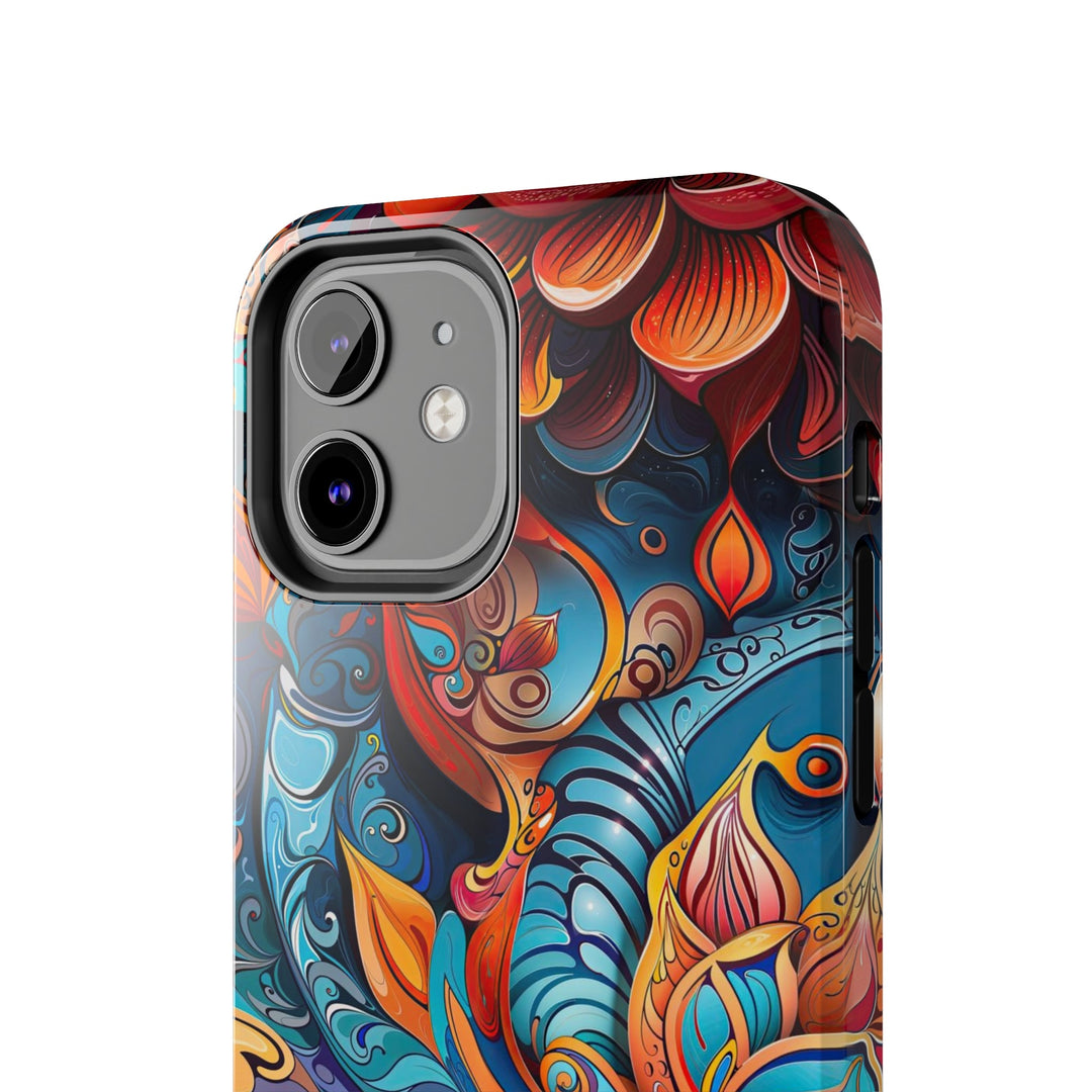 Vibrant Floral Whirls - Tough Phone Case - Phone Case - g(0D·IO) - iPhone 13 Mini - -