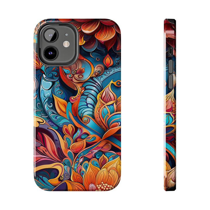 Vibrant Floral Whirls - Tough Phone Case - Phone Case - g(0D·IO) - iPhone 12 - -