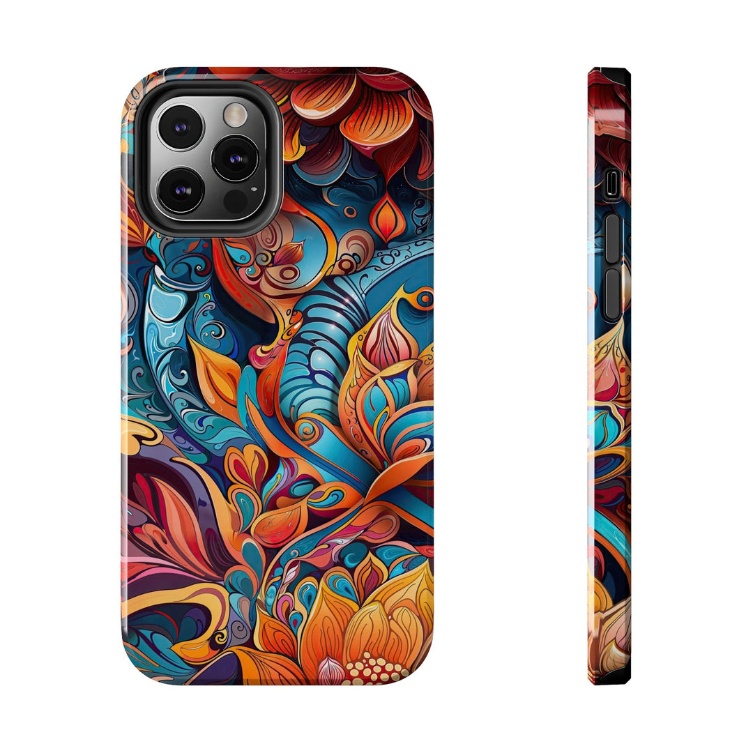 Vibrant Floral Whirls - Tough Phone Case - Phone Case - g(0D·IO) - iPhone 12 Pro - -