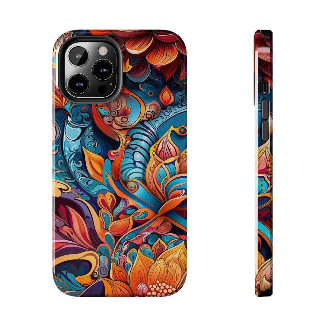 Vibrant Floral Whirls - Tough Phone Case - Phone Case - g(0D·IO) - iPhone 12 Pro Max - -