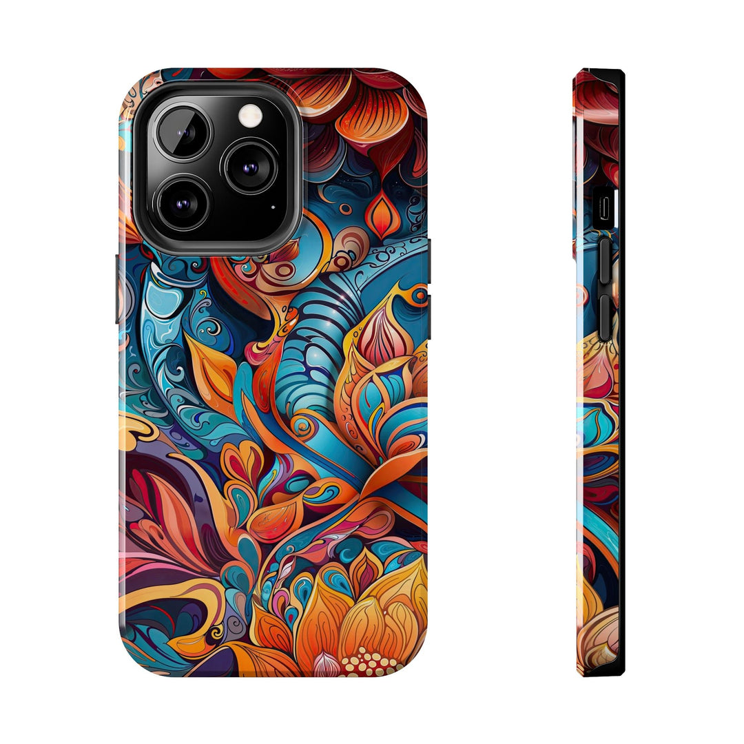 Vibrant Floral Whirls - Tough Phone Case - Phone Case - g(0D·IO) - iPhone 13 Pro - -