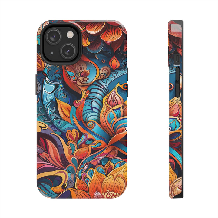 Vibrant Floral Whirls - Tough Phone Case - Phone Case - g(0D·IO) - iPhone 14 - -