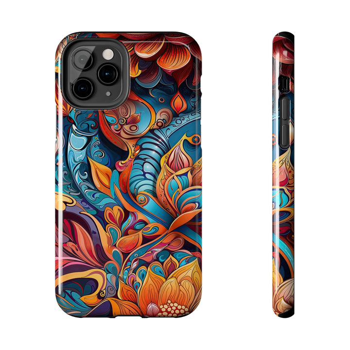 Vibrant Floral Whirls - Tough Phone Case - Phone Case - g(0D·IO) - iPhone 11 Pro - -