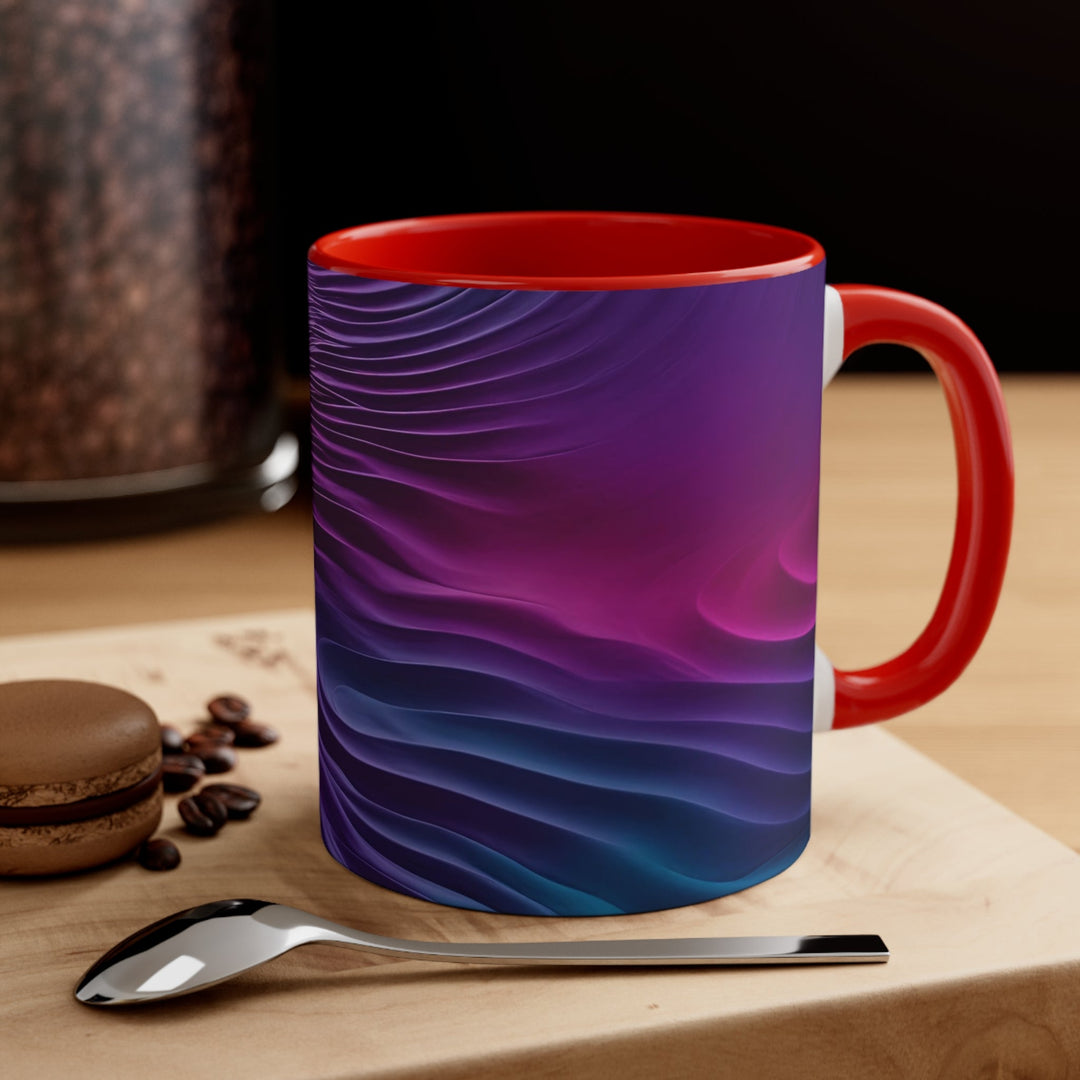 Vibrant Fluid Dynamics - Accent Coffee Mug - Mug - g(0D·IO) - Pink - 11oz -