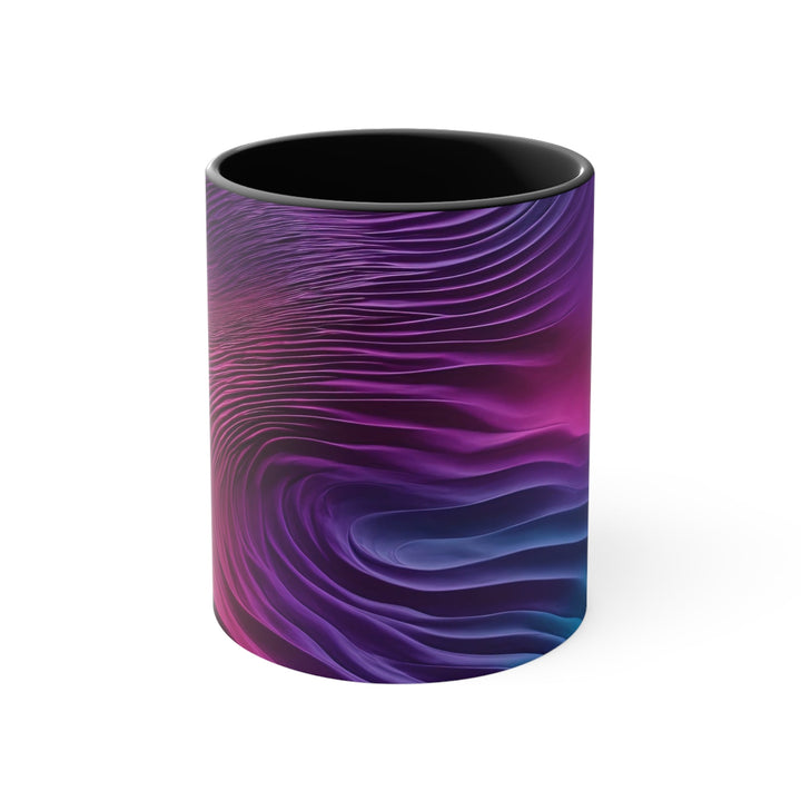 Vibrant Fluid Dynamics - Accent Coffee Mug - Mug - g(0D·IO) - Black - 11oz -