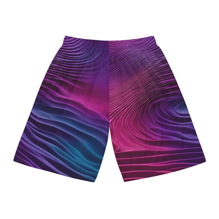 Vibrant Fluid Dynamics - AOP Basketball Shorts - All Over Prints - g(0D·IO) - Seam thread color automatically matched to design - XS -