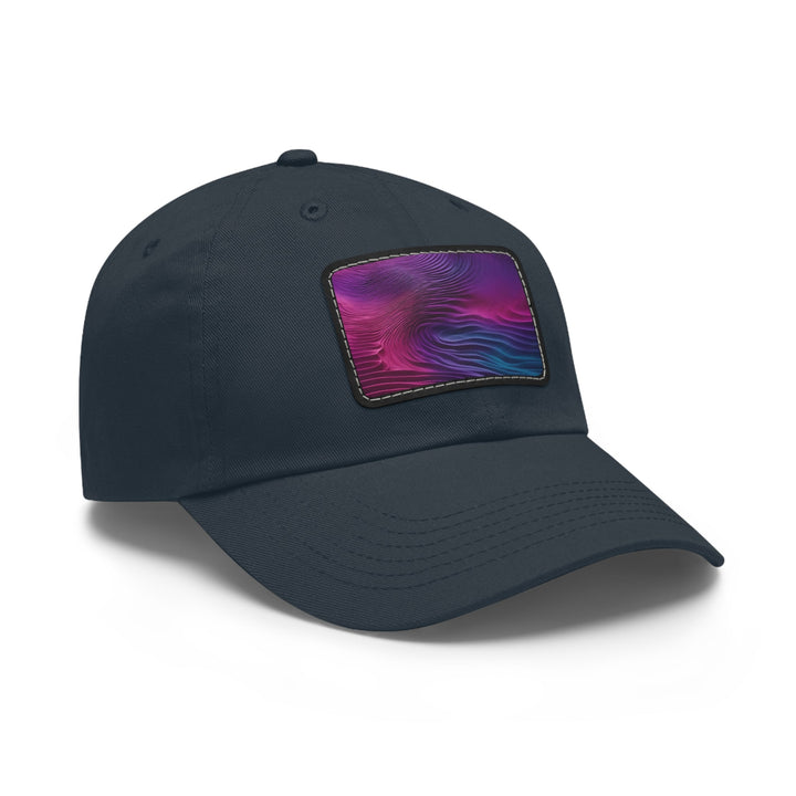 Vibrant Fluid Dynamics - Dad Hat - Hats - g(0D·IO) - White / Black patch - Rectangle - One size