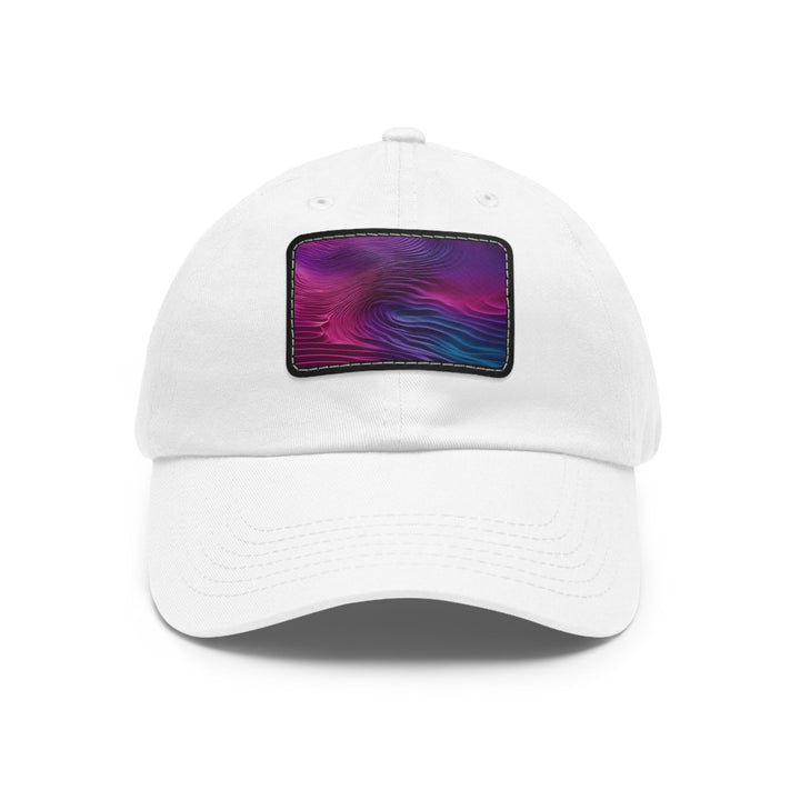 Vibrant Fluid Dynamics - Dad Hat - Hats - g(0D·IO) - White / Black patch - Rectangle - One size