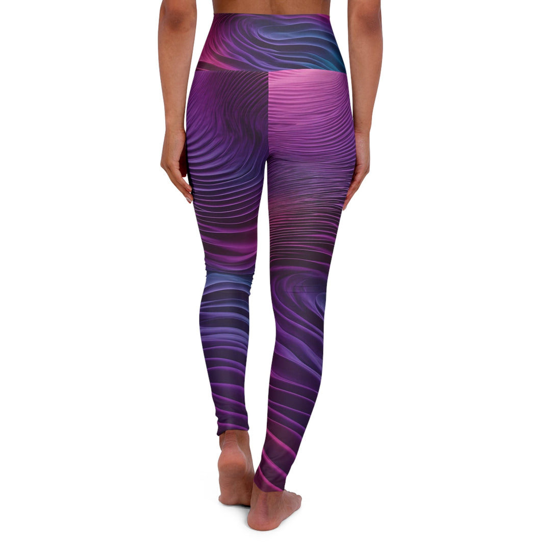 Vibrant Fluid Dynamics - High Waisted AOP Yoga Leggings - All Over Prints - g(0D·IO) - XS - -