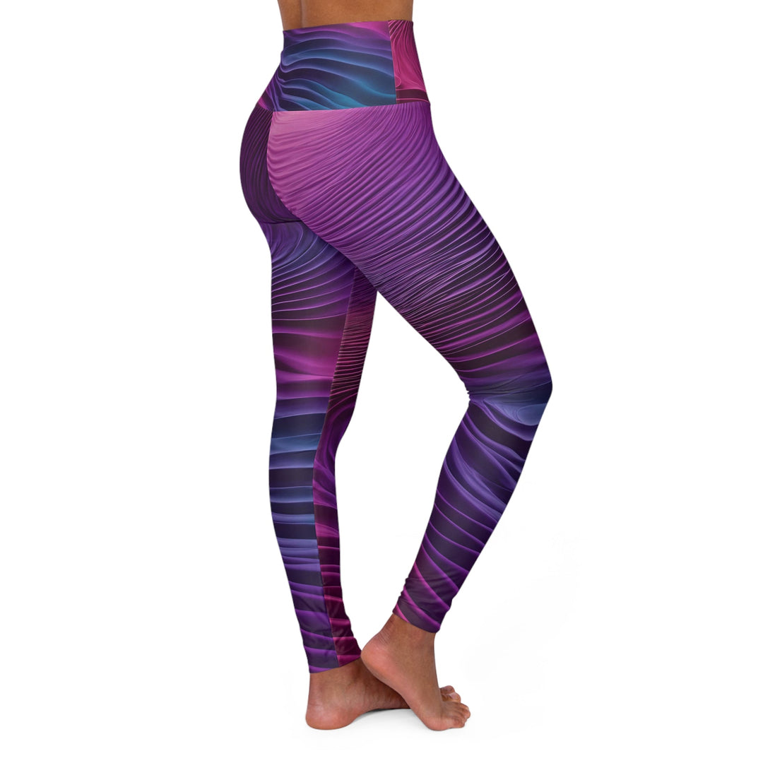 Vibrant Fluid Dynamics - High Waisted AOP Yoga Leggings - All Over Prints - g(0D·IO) - XS - -