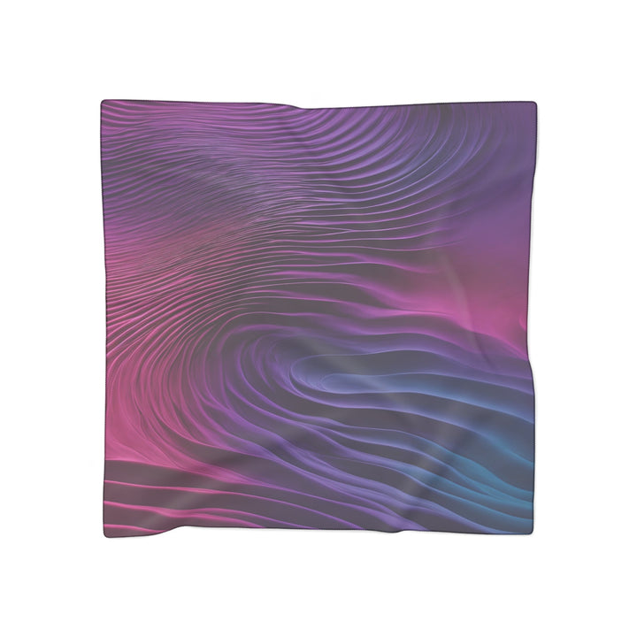 Vibrant Fluid Dynamics - Poly Scarf - Accessories - g(0D·IO) - Poly voile - 25" × 25" -