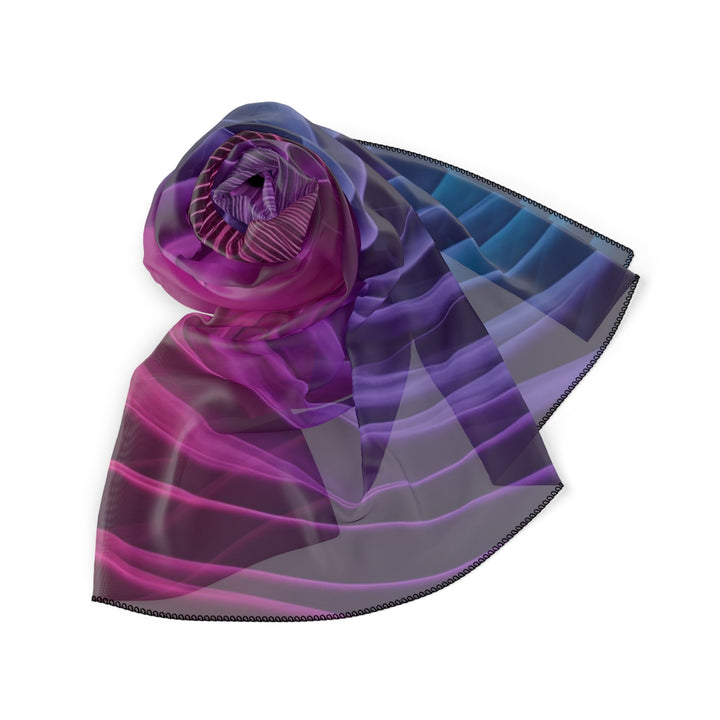 Vibrant Fluid Dynamics - Poly Scarf - Accessories - g(0D·IO) - Poly chiffon - 50" × 50" -