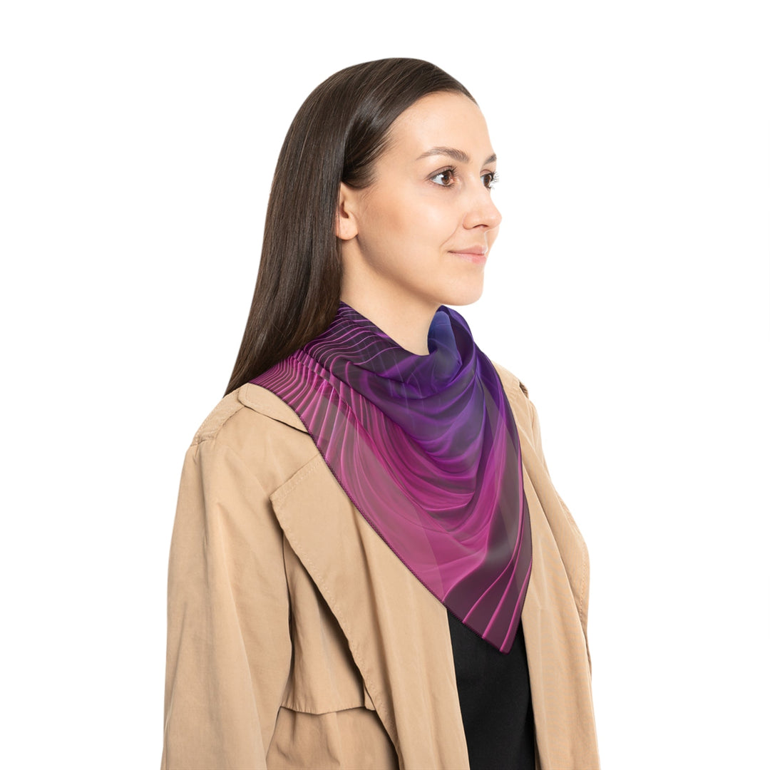 Vibrant Fluid Dynamics - Poly Scarf - Accessories - g(0D·IO) - Poly chiffon - 50" × 50" -