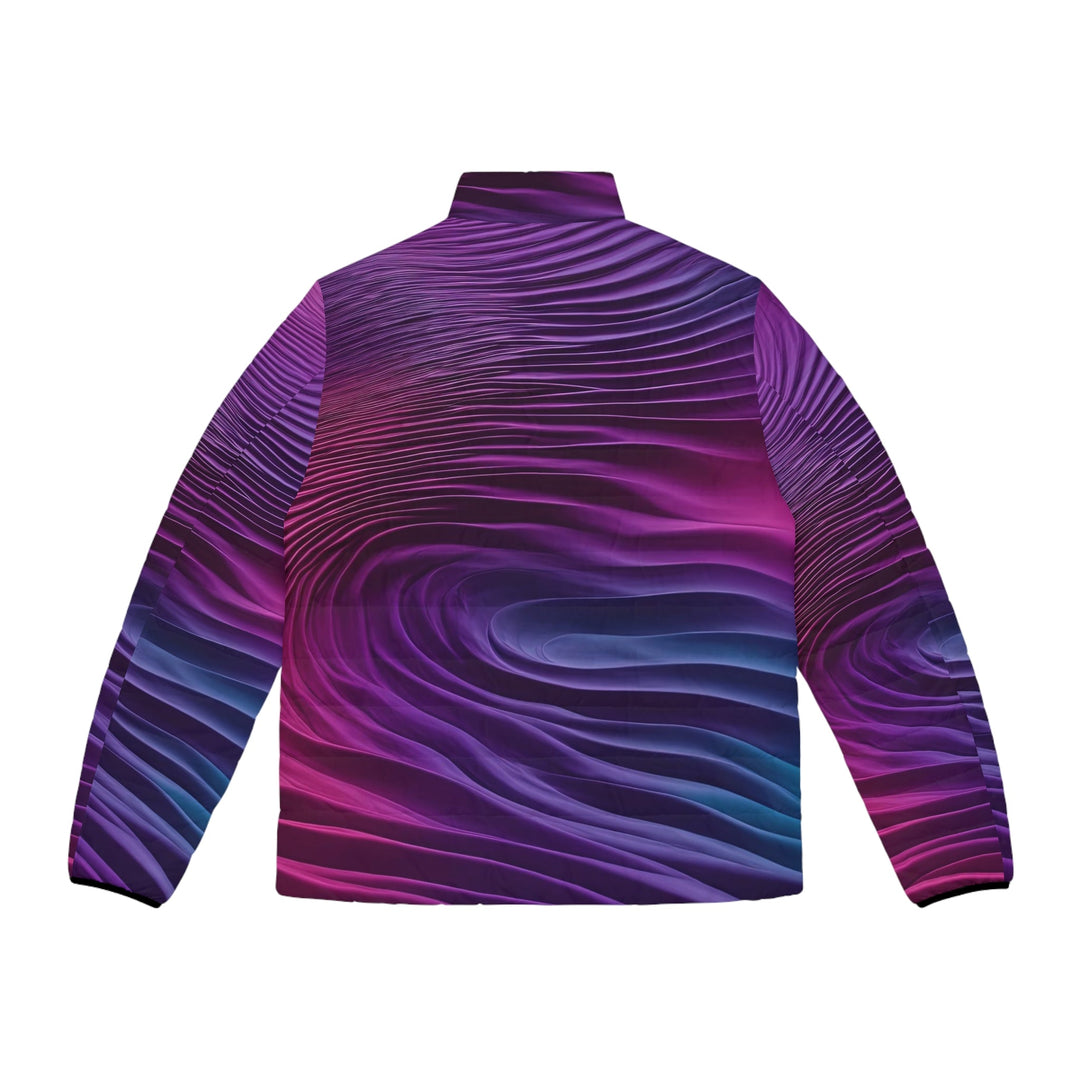 Vibrant Fluid Dynamics - Puffer Jacket - All Over Prints - g(0D·IO) - S - Black zipper -