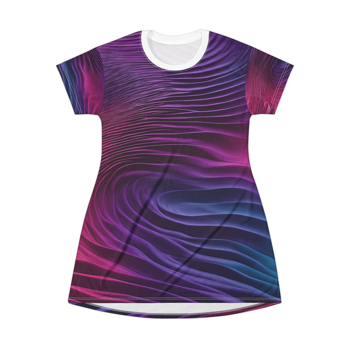 Vibrant Fluid Dynamics - T-Shirt Dress - All Over Prints - g(0D·IO) - XS - -