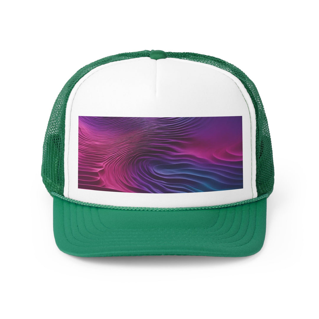 Vibrant Fluid Dynamics - Trucker Hat - Hats - g(0D·IO) - Green - One size -