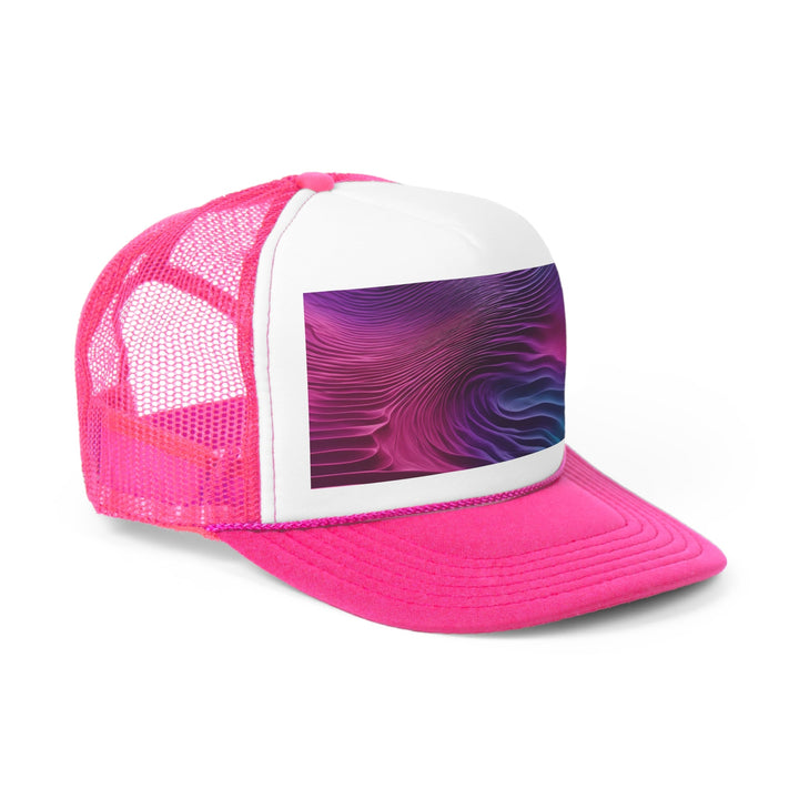 Vibrant Fluid Dynamics - Trucker Hat - Hats - g(0D·IO) - Pink - One size -