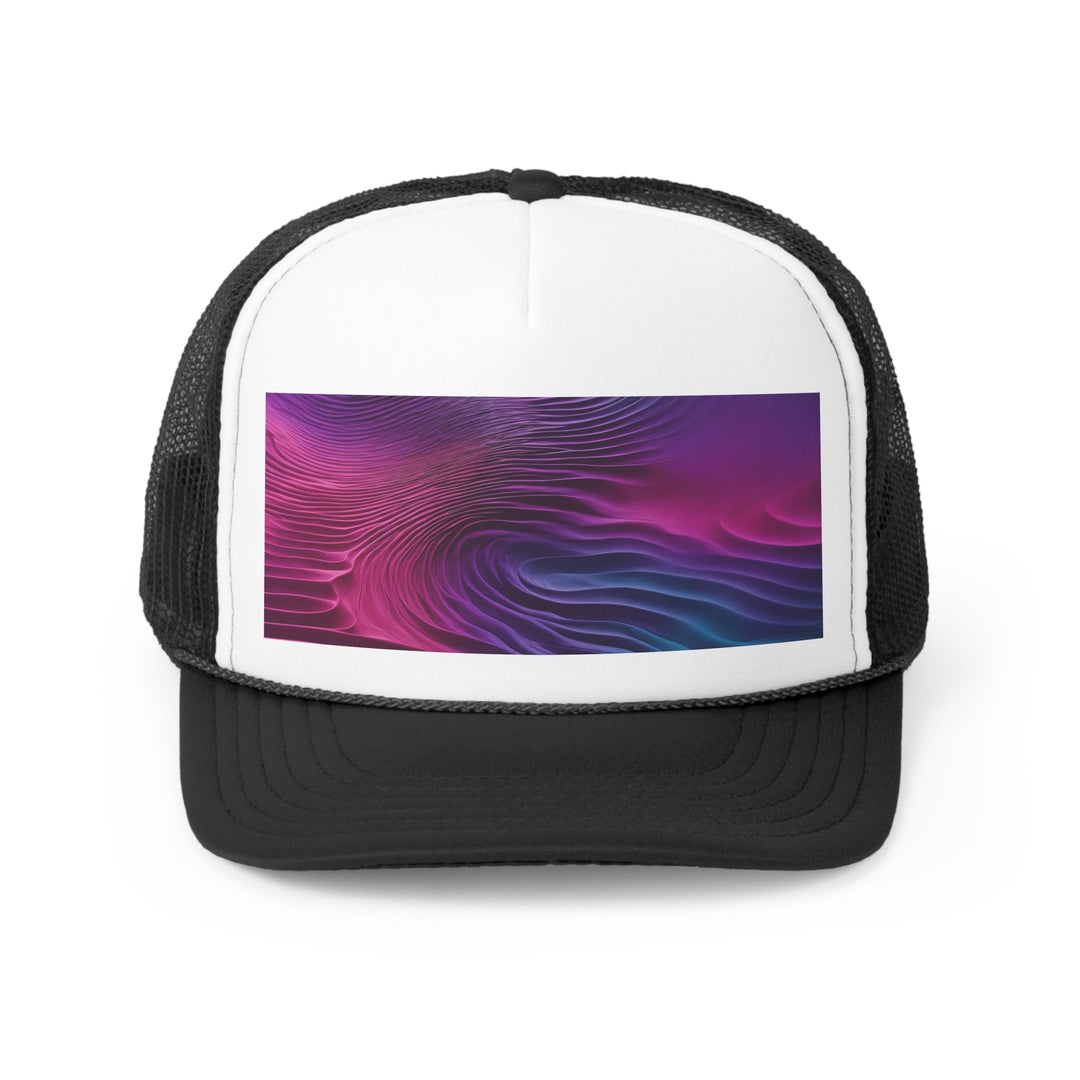 Vibrant Fluid Dynamics - Trucker Hat - Hats - g(0D·IO) - Black - One size -