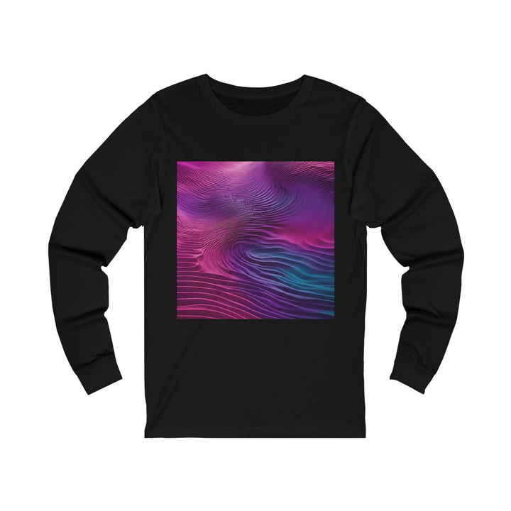 Vibrant Fluid Dynamics - Unisex Jersey Long Sleeve Tee - Long-sleeve - g(0D·IO) - S - Black -