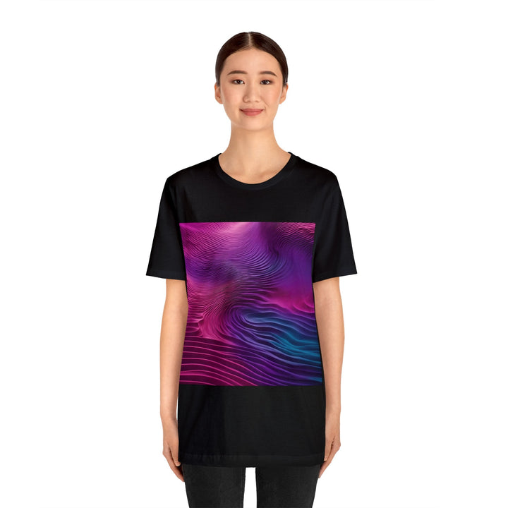 Vibrant Fluid Dynamics - Unisex Jersey Short Sleeve Tee - T-Shirt - g(0D·IO) - Black - S -