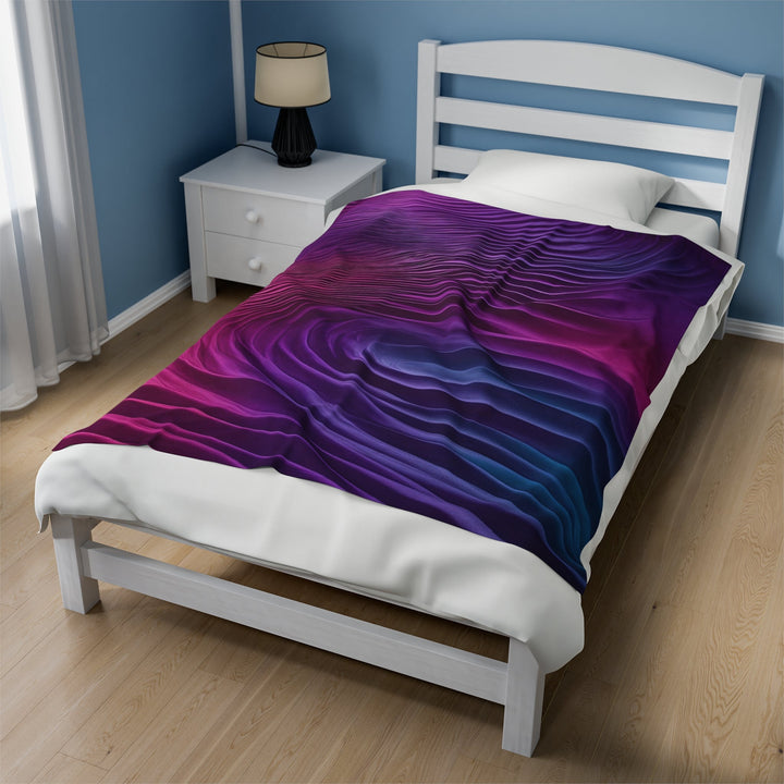 Vibrant Fluid Dynamics - Velveteen Plush Blanket - All Over Prints - g(0D·IO) - 30" × 40" - -