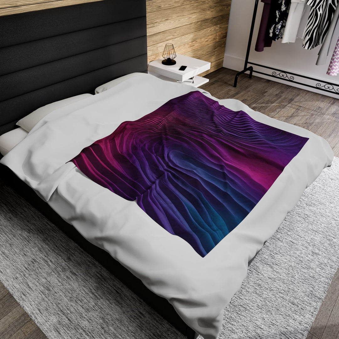 Vibrant Fluid Dynamics - Velveteen Plush Blanket - All Over Prints - g(0D·IO) - 30" × 40" - -