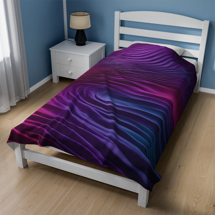 Vibrant Fluid Dynamics - Velveteen Plush Blanket - All Over Prints - g(0D·IO) - 30" × 40" - -