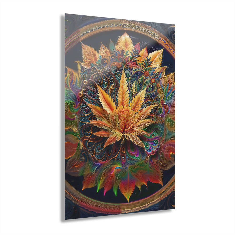 Vibrant Fractal Bloom - Acrylic Prints (French Cleat Hanging) - Home Decor - g(0D·IO) - 24" x 36" (Vertical) - 0.25'' -
