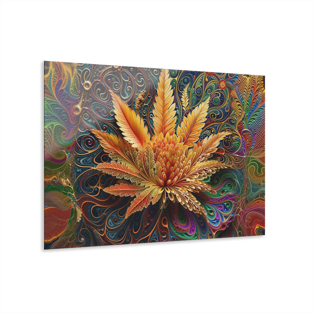 Vibrant Fractal Bloom - Acrylic Prints (French Cleat Hanging) - Home Decor - g(0D·IO) - 36" x 24" (Horizontal) - 0.25'' -