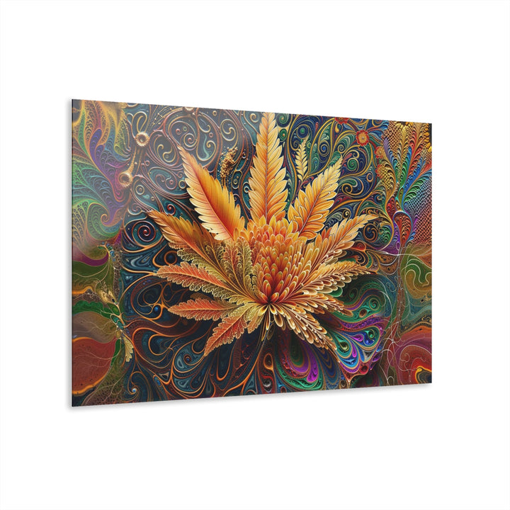 Vibrant Fractal Bloom - Acrylic Prints (French Cleat Hanging) - Home Decor - g(0D·IO) - 36" x 24" (Horizontal) - 0.25'' -