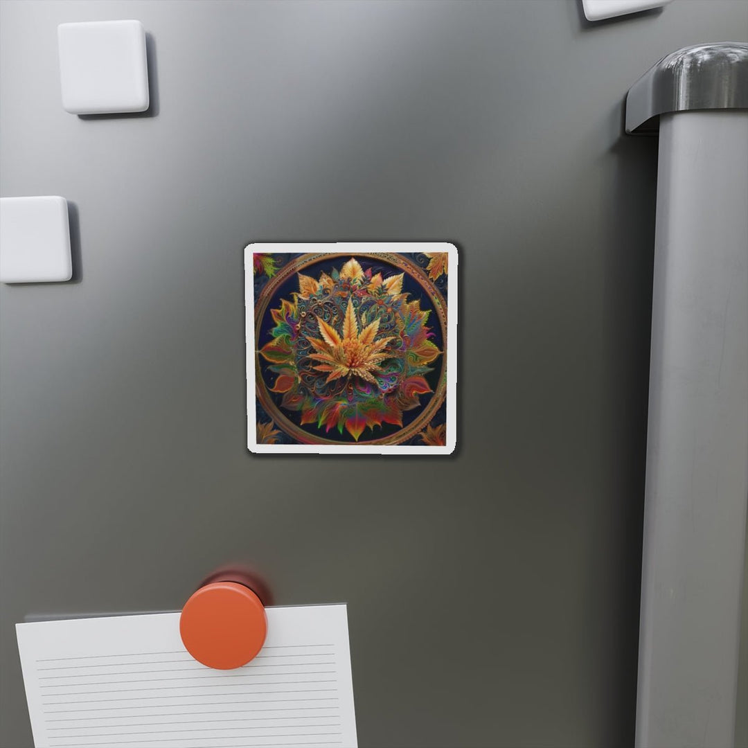 Vibrant Fractal Bloom - Die-cut Magnet - Home Decor - g(0D·IO) - 6 × 6" - Die-Cut - 1 pc