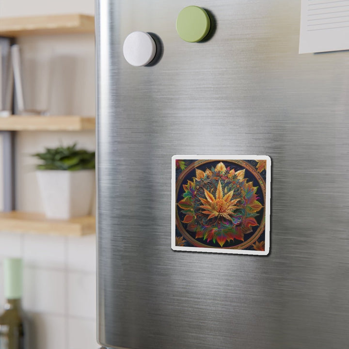 Vibrant Fractal Bloom - Die-cut Magnet - Home Decor - g(0D·IO) - 6 × 6" - Die-Cut - 1 pc