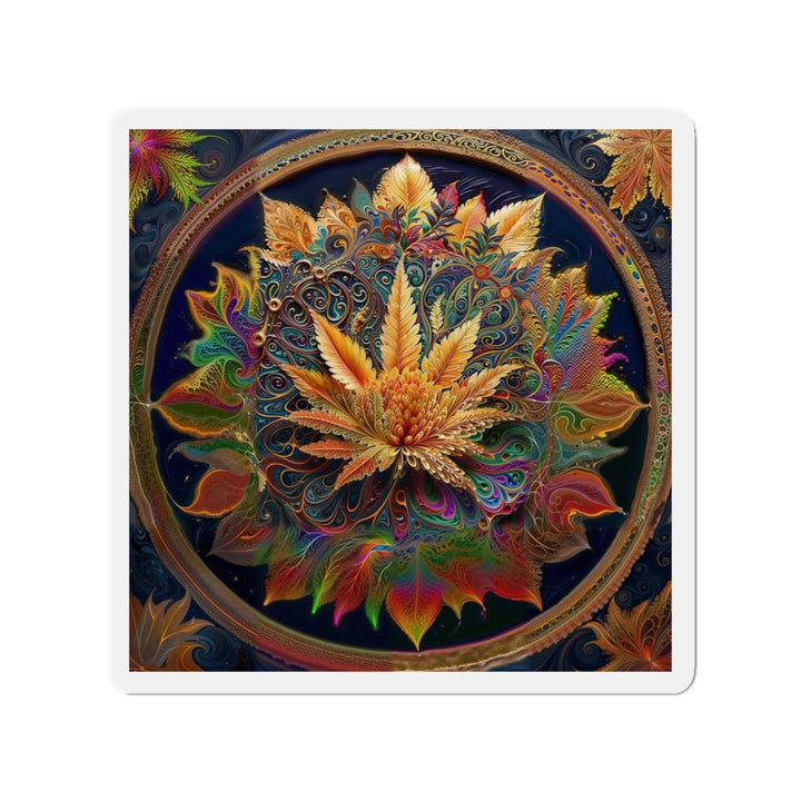 Vibrant Fractal Bloom - Die-cut Magnet - Home Decor - g(0D·IO) - 6 × 6" - Die-Cut - 1 pc
