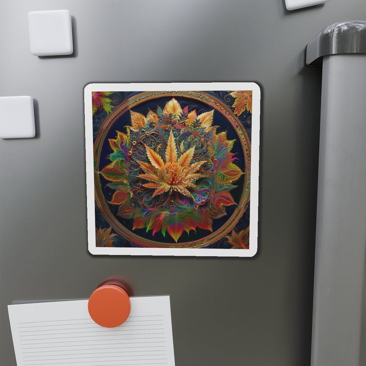 Vibrant Fractal Bloom - Die-cut Magnet - Home Decor - g(0D·IO) - 6 × 6" - Die-Cut - 1 pc
