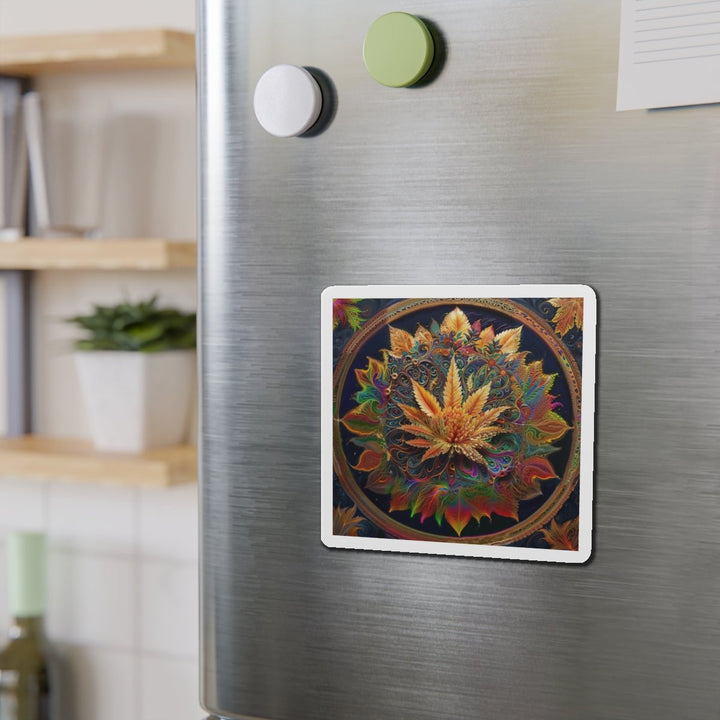 Vibrant Fractal Bloom - Die-cut Magnet - Home Decor - g(0D·IO) - 6 × 6" - Die-Cut - 1 pc