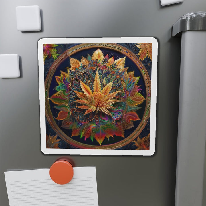 Vibrant Fractal Bloom - Die-cut Magnet - Home Decor - g(0D·IO) - 6 × 6" - Die-Cut - 1 pc