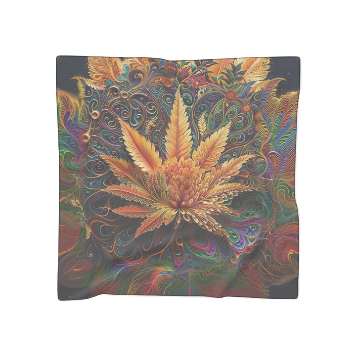 Vibrant Fractal Bloom - Poly Scarf - Accessories - g(0D·IO) - Poly chiffon - 25" × 25" -