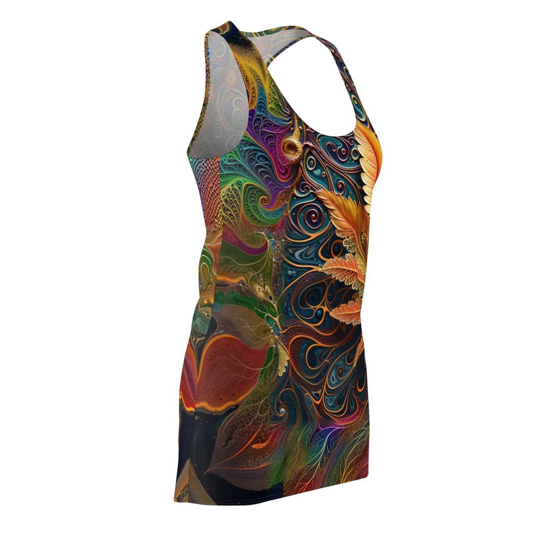 Vibrant Fractal Bloom - Racerback Dress - All Over Prints - g(0D·IO) - XS - -