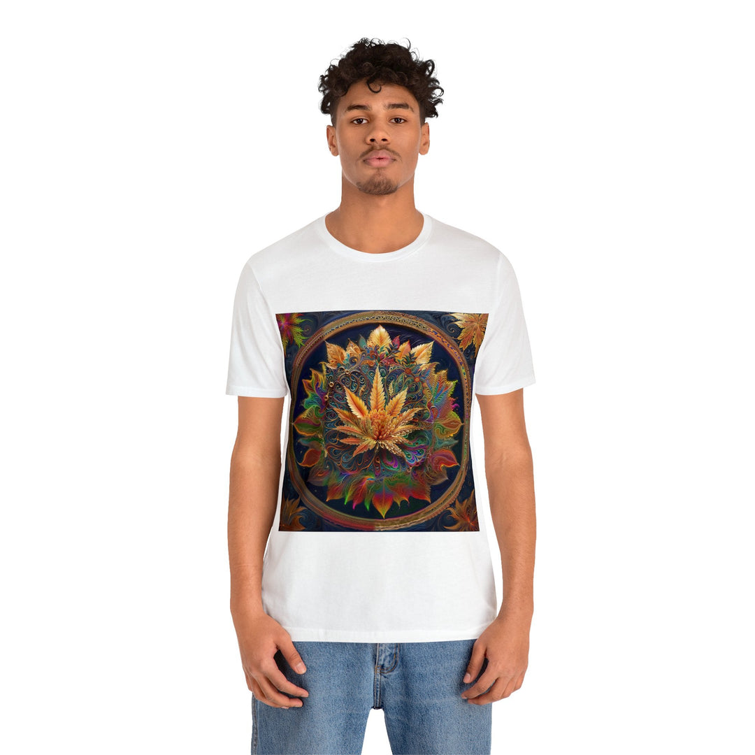 Vibrant Fractal Bloom - Unisex Jersey Short Sleeve Tee - T-Shirt - g(0D·IO) - Black - S -