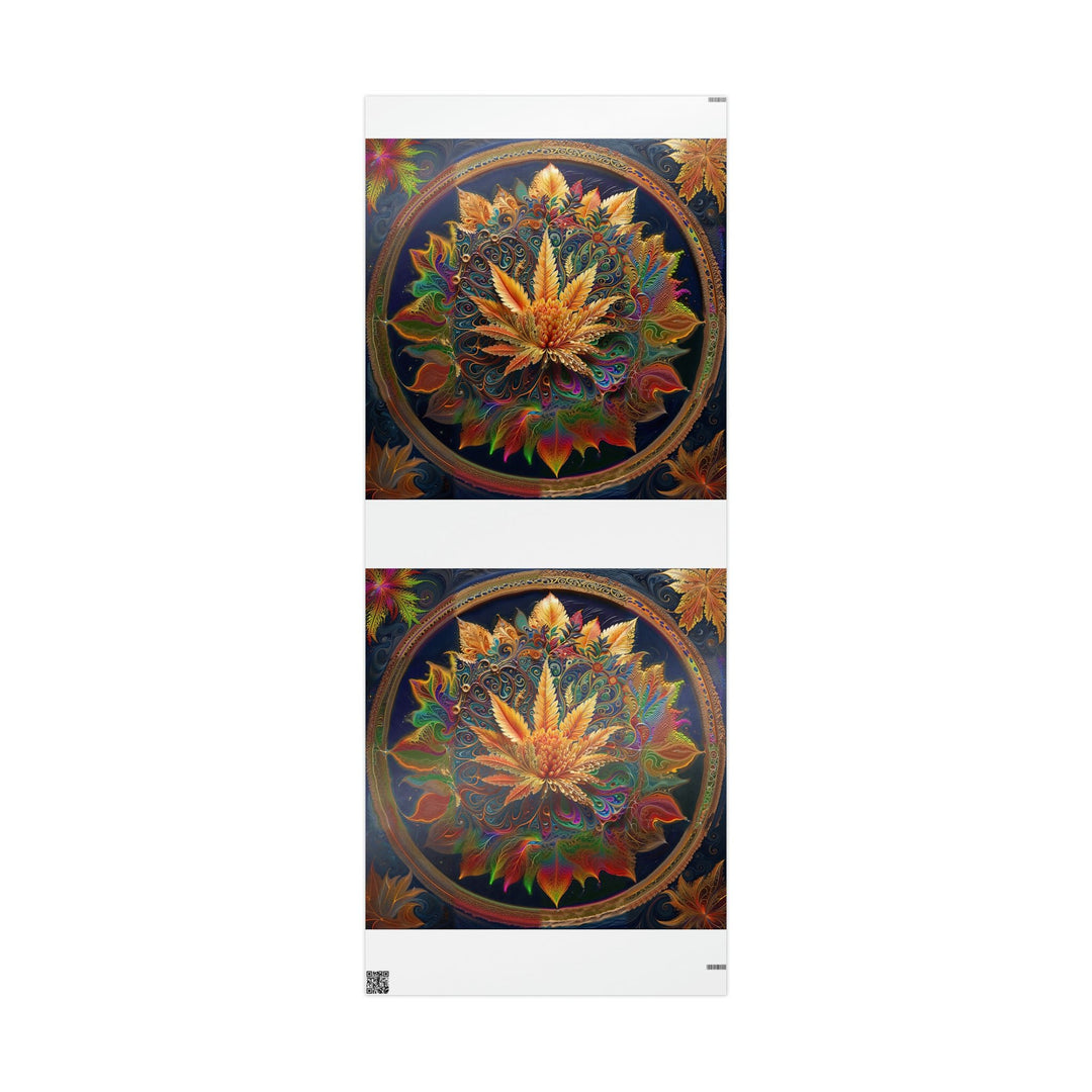 Vibrant Fractal Bloom - Wrapping Paper - Home Decor - g(0D·IO) - 30'' x 72'' - Glossy -