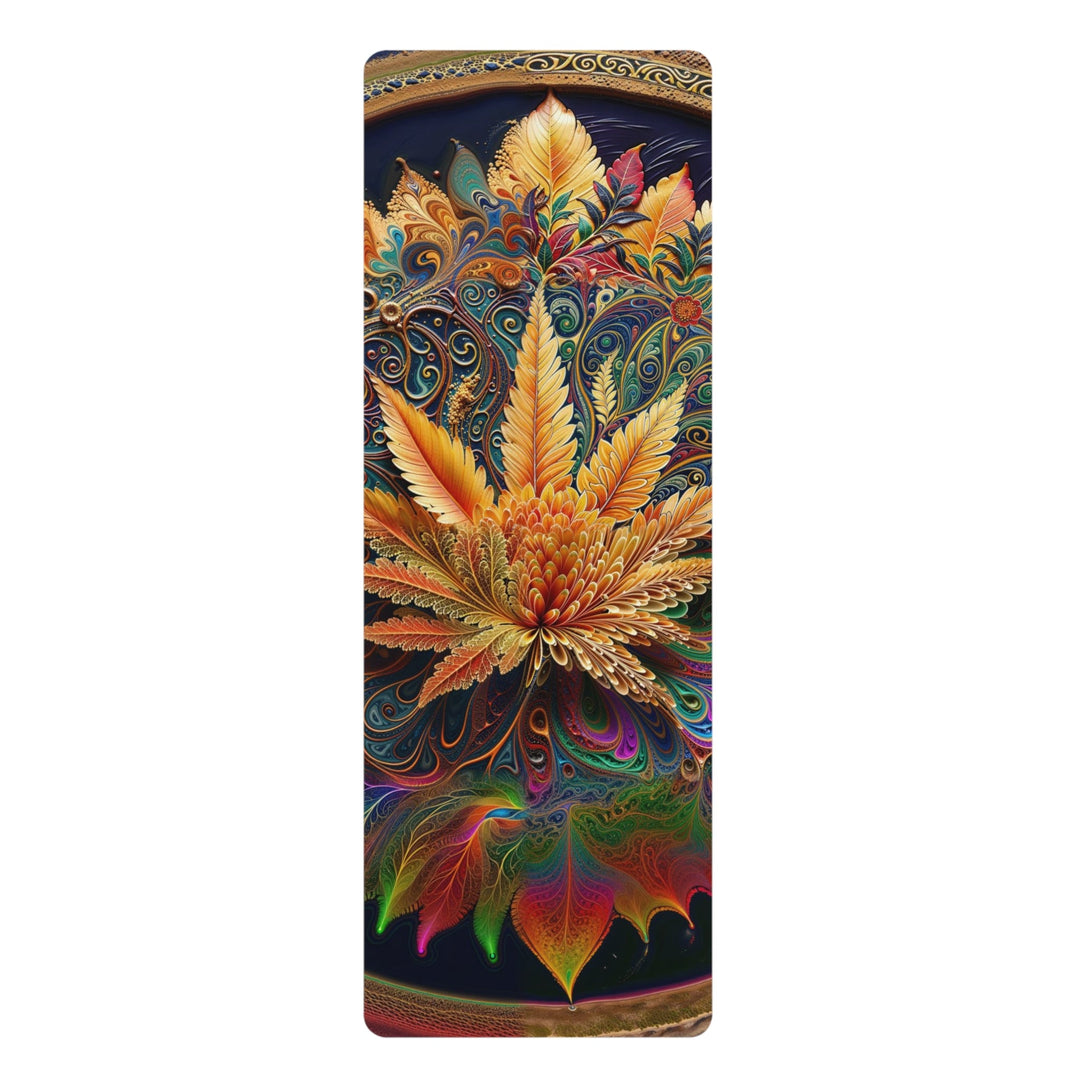 Vibrant Fractal Bloom - Yoga Mat - Home Decor - g(0D·IO) - 24” x 68” - -