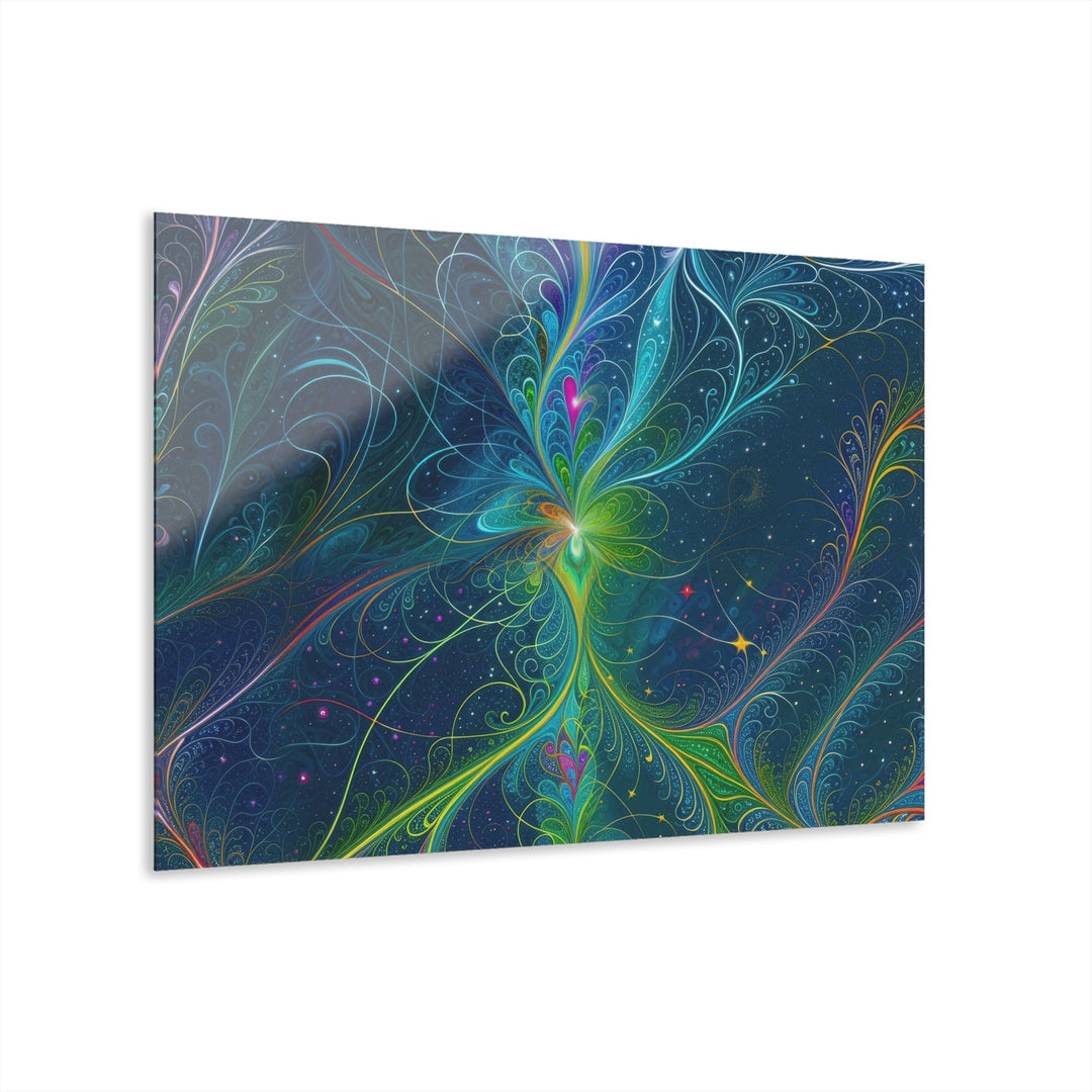 Vibrant Fractal Blossom - Acrylic Prints (French Cleat Hanging) - Home Decor - g(0D·IO) - 36" x 24" (Horizontal) - 0.25'' -