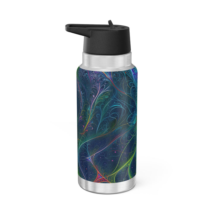 Vibrant Fractal Blossom - Gator Tumbler 32oz - Mug - g(0D·IO) - Silver - 32oz -