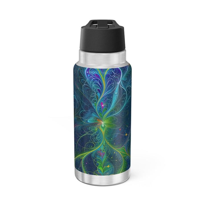 Vibrant Fractal Blossom - Gator Tumbler 32oz - Mug - g(0D·IO) - Silver - 32oz -