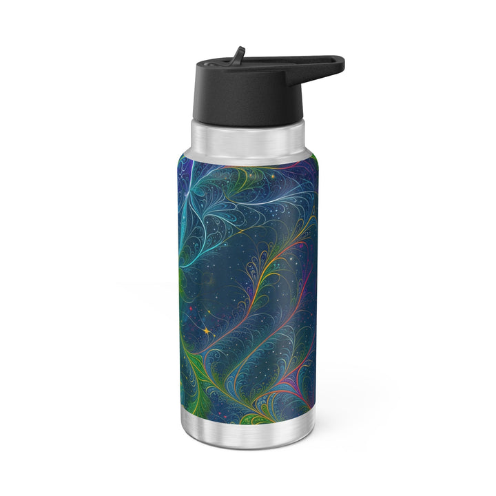 Vibrant Fractal Blossom - Gator Tumbler 32oz - Mug - g(0D·IO) - Silver - 32oz -